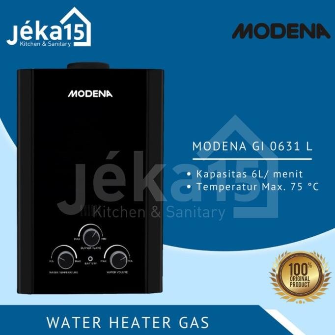 MODENA GI 0631 L WATER HEATER GAS ORIGINAL DAN TERPERCAYA