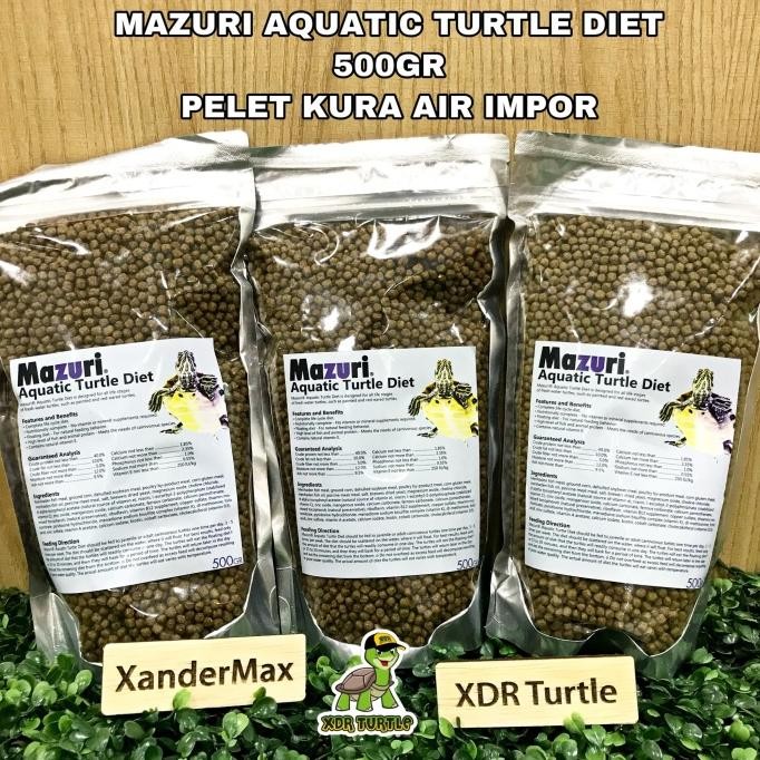 MAZURI AQUATIC TURTLE 500gr PELET KURA BRAZIL UNIFILIS MONBI RES AMBON