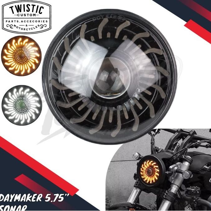 Daymaker 5.75 Inch Sonar Lampu Led Motor W175 W250 Benelli Evo 200 Patagonian Eagle 250 Harley Keewa