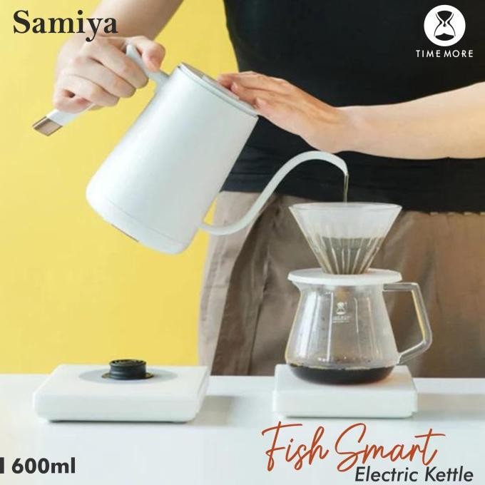 

timemore fish smart kettle electric 600ml / gooseneck teko kopi - ELECTRIC black