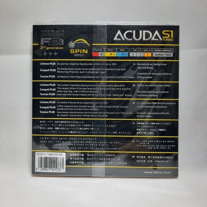 Donic Acuda S1 Turbo / Karet Bet Pingpong