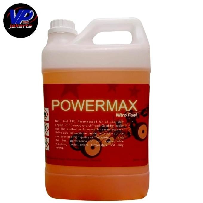 Sale | Promo Powermax Fuel Nitro 25% Bahan Bakar Engine Rc Kemasan Galon 2L