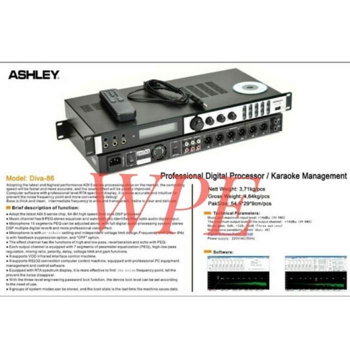 Cuci Gudang Digital Processor Ashley Diva86/Diva 86 Karaoke Management Original