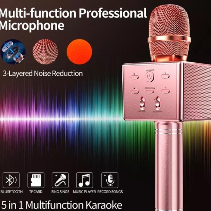Promo Mic Karaoke Ysd Bluetooth Suara Lebih Bagus Mic Q7 & Super Bass