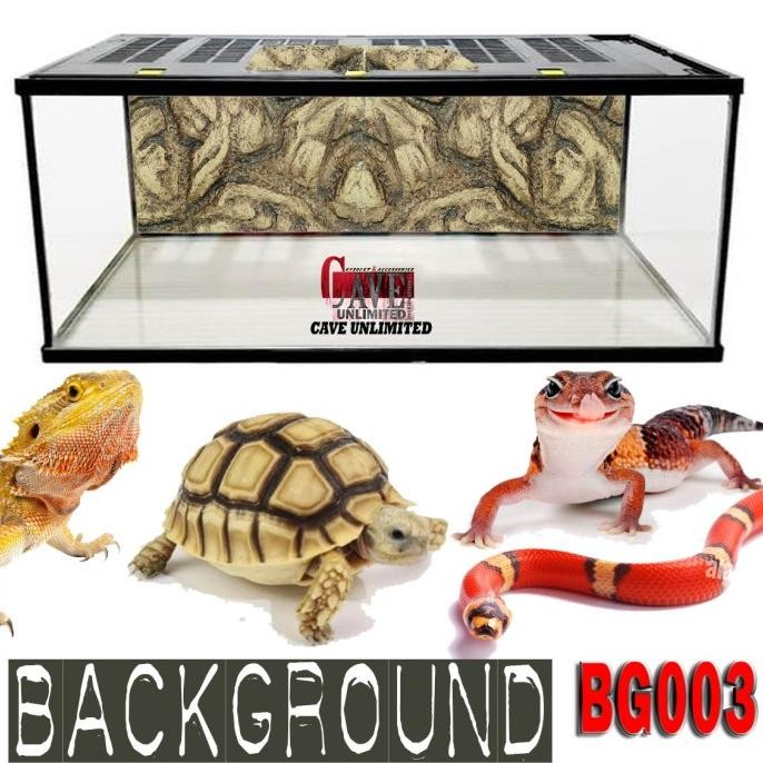 BG003 Background kandang hewan reptile terrarium aquarium tank custom
