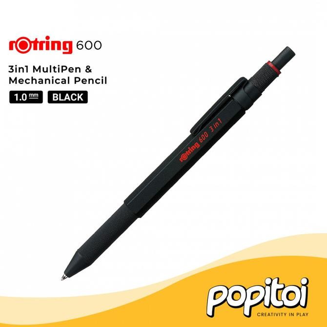 

NEW ROtring 600 Series 3in1 Multi Pen & Mechanical Pencil Pulpen Pensil Mekanik 3 in 1 Metal Drafting