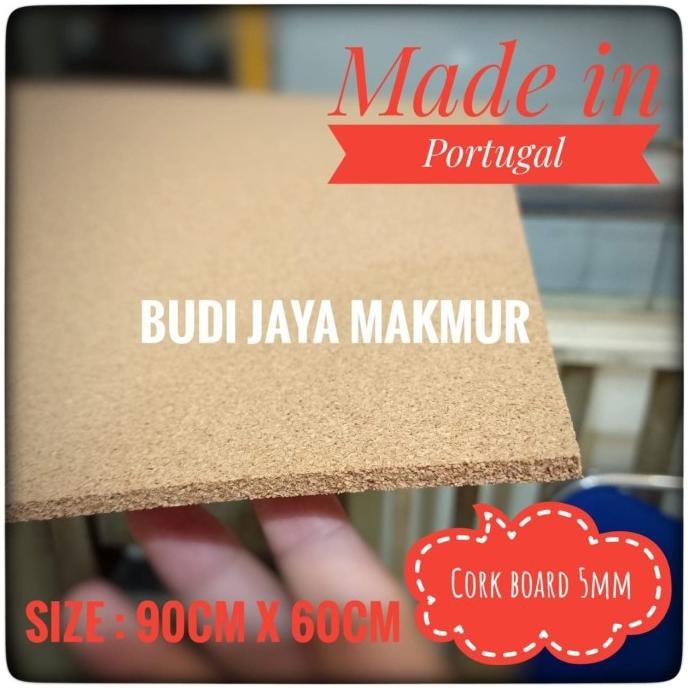 

TERMURAH - Cork Board 5mm / Pin Board / Cork Sheet