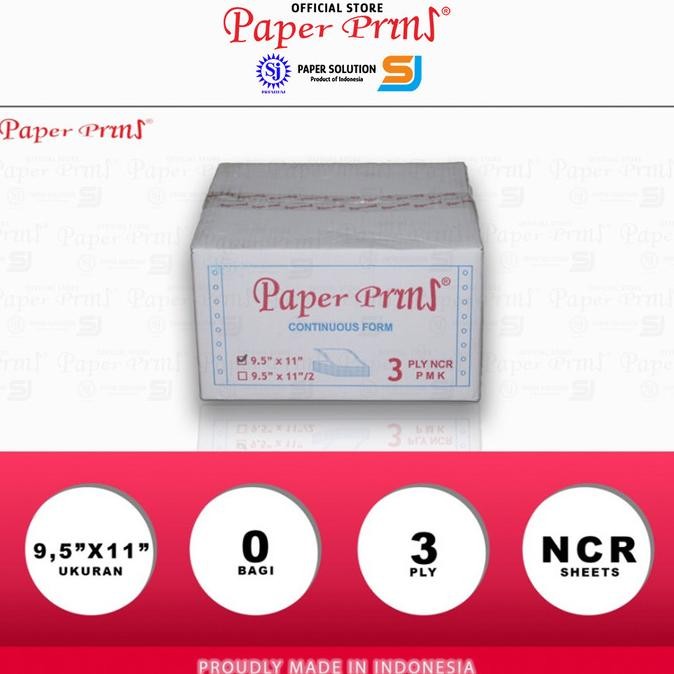 

TERBARU - Paperpryns Kertas Continuous Form 3PLY NCR 9,5" x 11