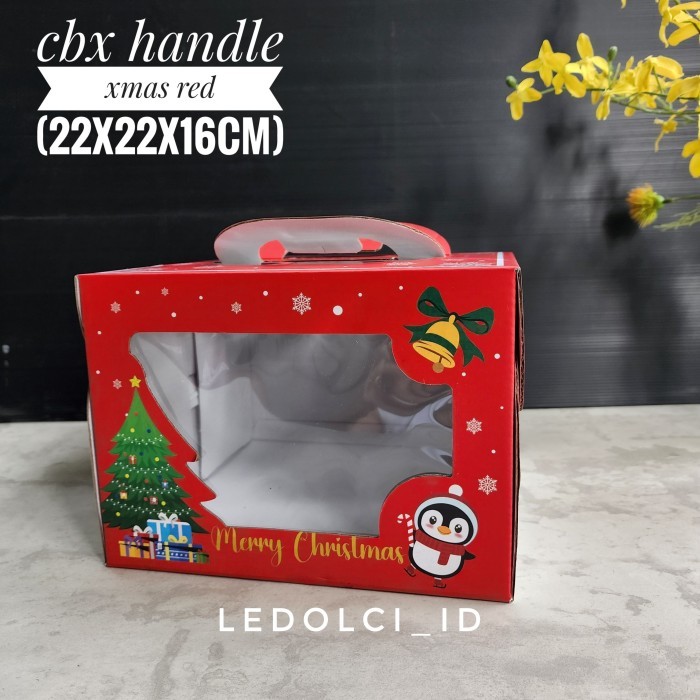 

Natal 5 Piece Box Cake Dus Kue Natal Nicole Christmas Green Handle - M 22x22x16 CM Limited
