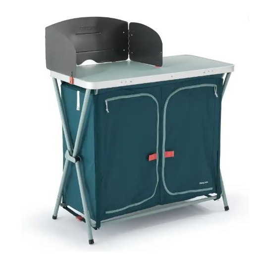 OBRAL QUECHUA Meja Lipat Dapur Kemah Outdoor FOLDING CAMPING KITCHEN Set