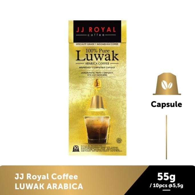 

Jj Royal Coffee Luwak Arabica (Nespresso Compatible) - 10Pods @5.5Gr