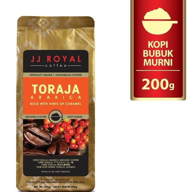 

Bundling 5 Jj Royal Coffee Toraja Arabica Bag 200G