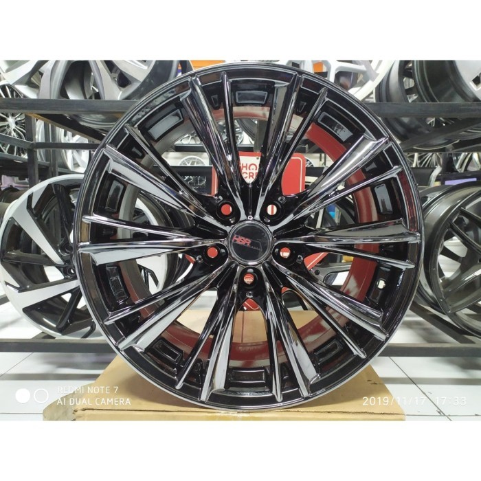 Velg Mobil Ring 17 Untuk Yaris, Ignis, Freed dll. Warna Black Chrome