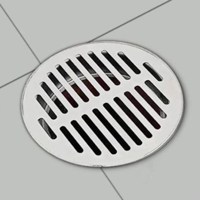 PLAT SARINGAN AIR STAINLESS BULAT PENUTUP PIPA SALURAN PEMBUANGAN AIR 0811T