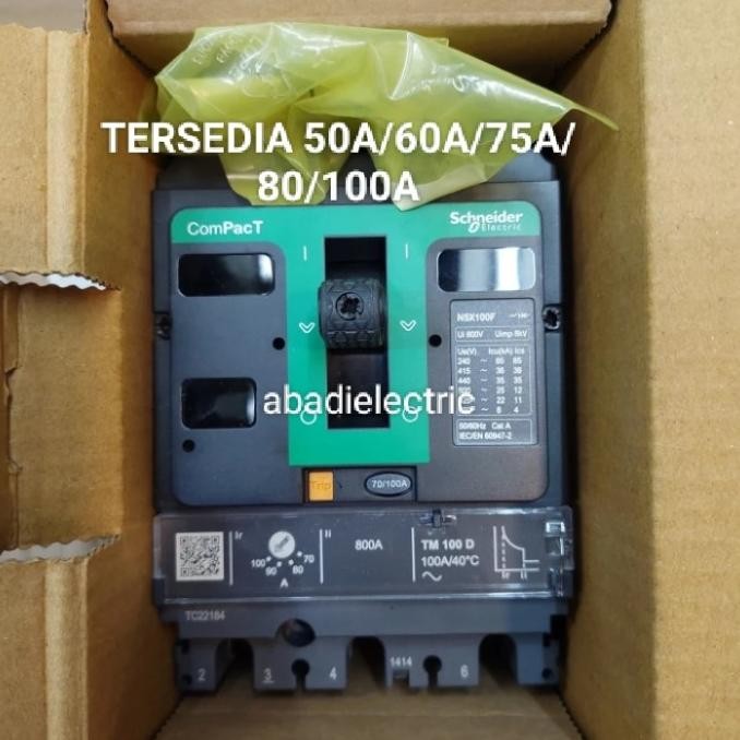 SCHNEIDER MCCB 80A 3P NSX100F TM80D 36KA C10F3TM80 1011T