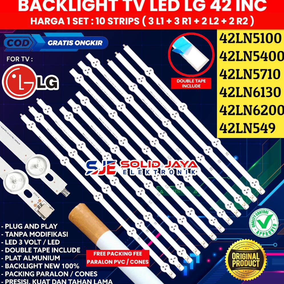 BACKLIGHT TV LED LG 42 INC 42LN5100 42LN5400 42LN5710 42LA6130 42LA6200 LAMPU BL LED 42INC 42IN 42LN