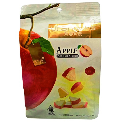 

S16298 SNACK URSNACKS FREEZE DRIED APPLE 22GR POUCH MAJU BERSAMA (20250202)
