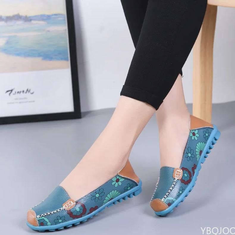 women casual shoes 2022 fashion print flat shoes women comfort casual shoes ladies plus size slip-on