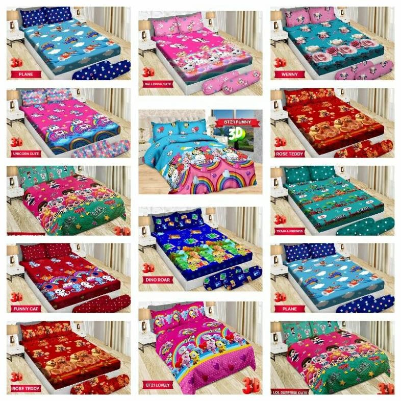 (MOTIF BARU) Sprei bonita 160/180x200/queen/king motif karakter /kartun/anak:Little pony/kuda pony/p