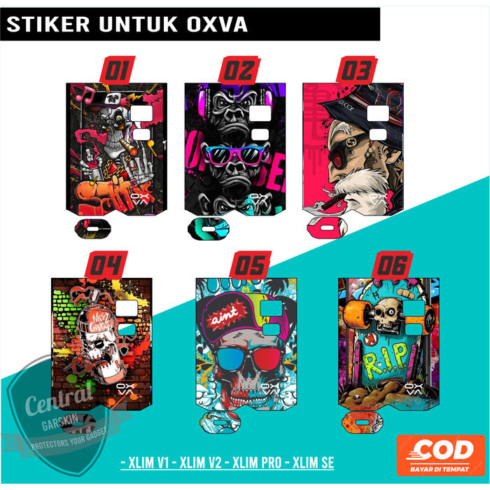 Wrap* Oxva Xlim Pro 2 Se Man Edition 01 Wrap Skin Stiker Garksin CUSTOM Gratis (2pcs)