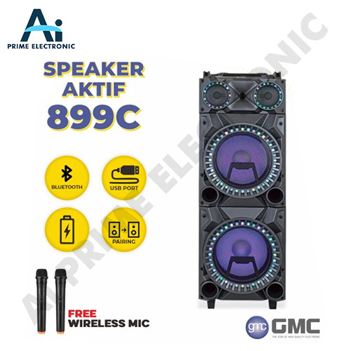 ORIGINAL GMC 899C Speaker Bluetooth Portable 12 inch Karaoke