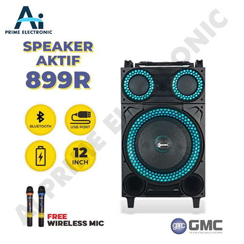 ORIGINAL GMC 899R Speaker Bluetooth Portable 12 inch Karaoke