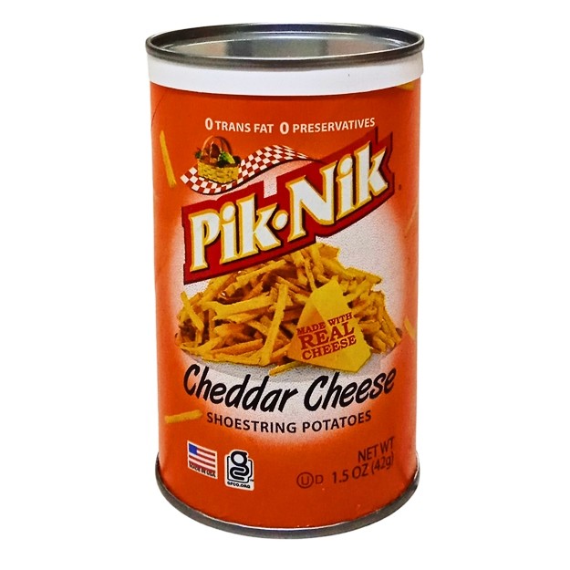 

S16883 PIK-NIK CHEDDAR CHEESE SHOESTRING POTATOES SNACK USA 42GR MAJU BERSAMA (20250702)
