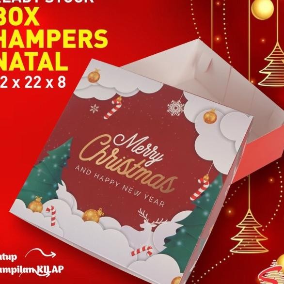 22X22X8 Box Natal/Christmas Box/Christmas Hampers/Dus Natal