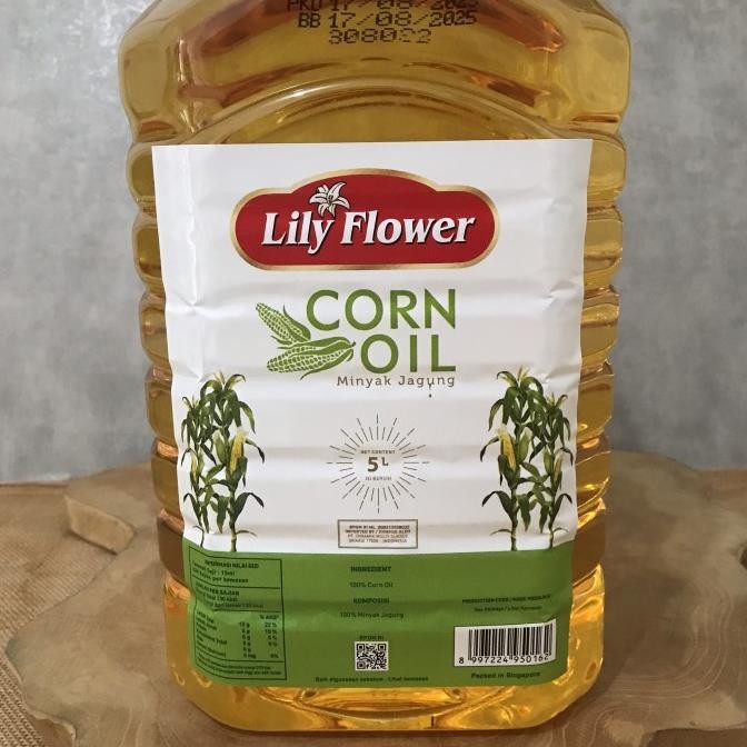 

CORN OIL LILY FLOWER 5 L / MINYAK JAGUNG SEHAT / CORN OIL 5 LITER