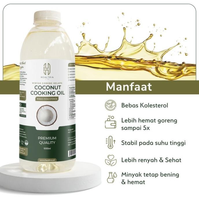 

HEALTIVA Minyak Goreng Kelapa Murni 5 Liter | Cooking Coconut Oil 5 L