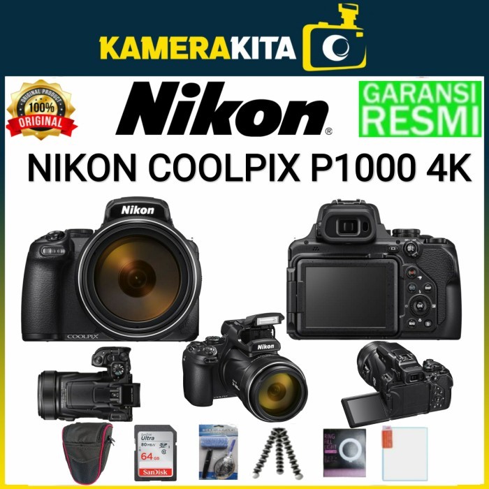 NIKON COOLPIX P1000 SUPER ZOOM / KAMERA NIKON COOLPIX P1000 4K