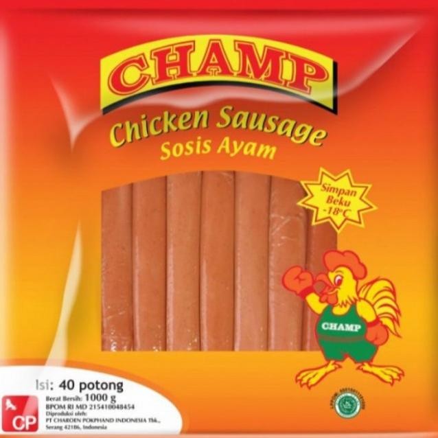 

Champ Sosis Ayam 1Kg Isi 40 / Chien Sausage