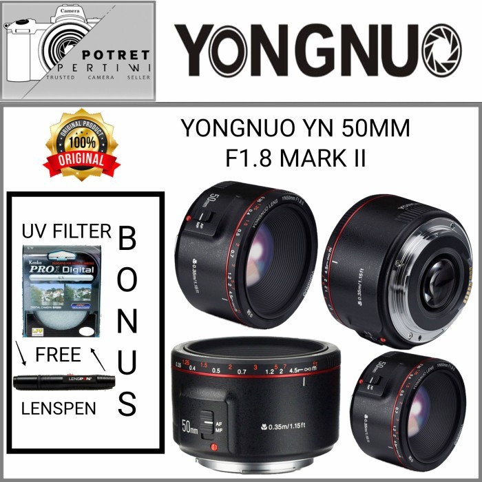 LENSA YONGNUO 50MM F1.8 MARK II / YONGNUO 50MM F1.8 II