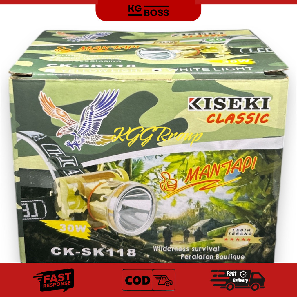 KISEKI SENTER KEPALA CK SK 118 30W PUTIH HEADLAMP CK SK118