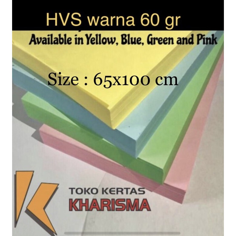 

Kertas HVS Warna 60 gr size 65x100 cm