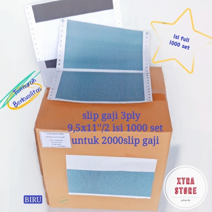 

Kertas slip gaji 1000 set 3ply -9,5x11/2