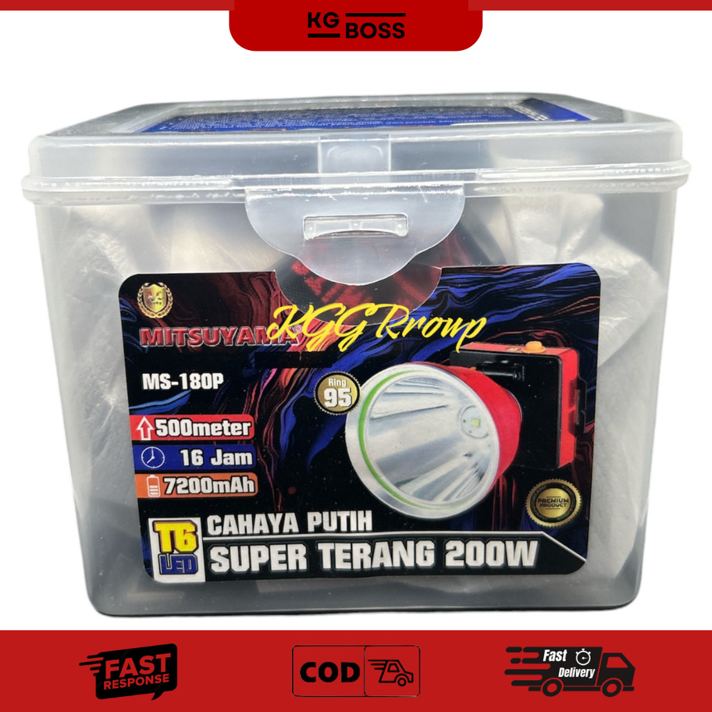 MITSUYAMA SENTER KEPALA MS 180P 200W HEADLAMP MS180 P PUTIH