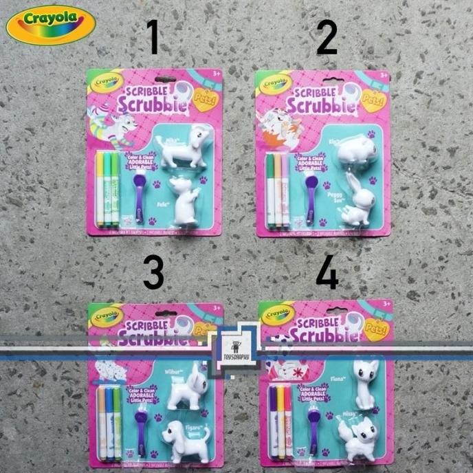 

CRAYOLA Scribble Scrubbie Pets Color Washable Hamster Dog Cat Rabbit