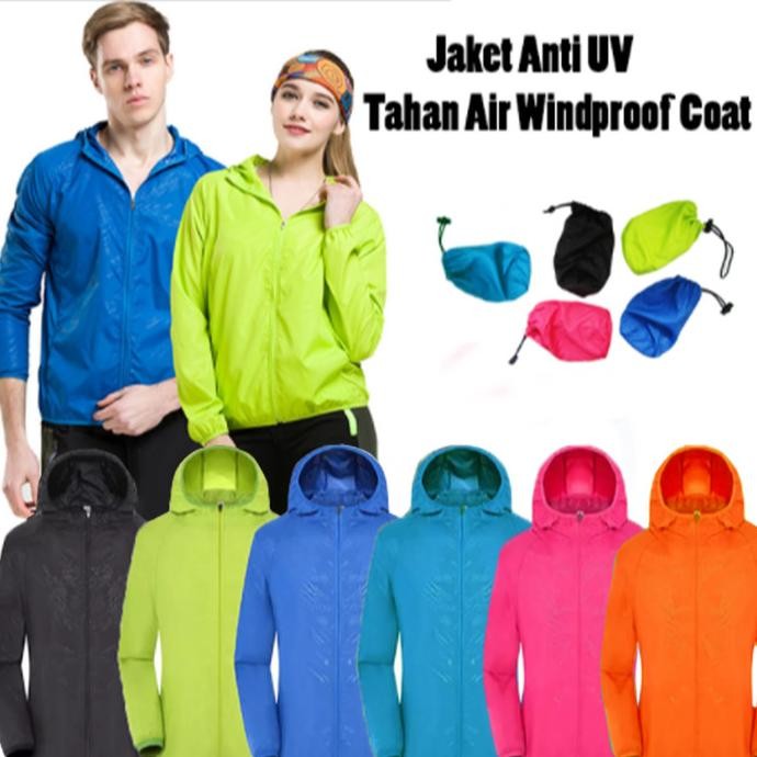 JAKET ANTI UV TAHAN AIR WINDPROOF COAT RUNNING/HIKING/SEPEDA JKT001ZH