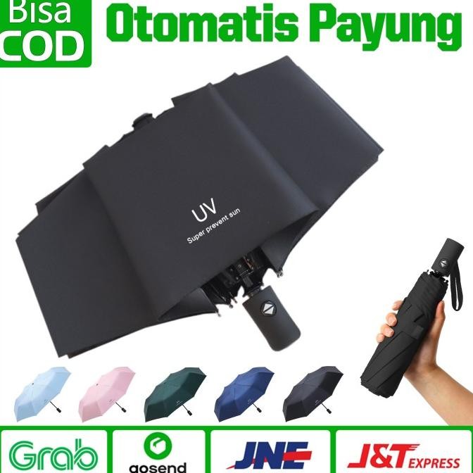 PAYUNG LIPAT TOMBOL OTOMATIS ANTI UV / PANAS HUJAN PAYUNG JUMBO BESAR