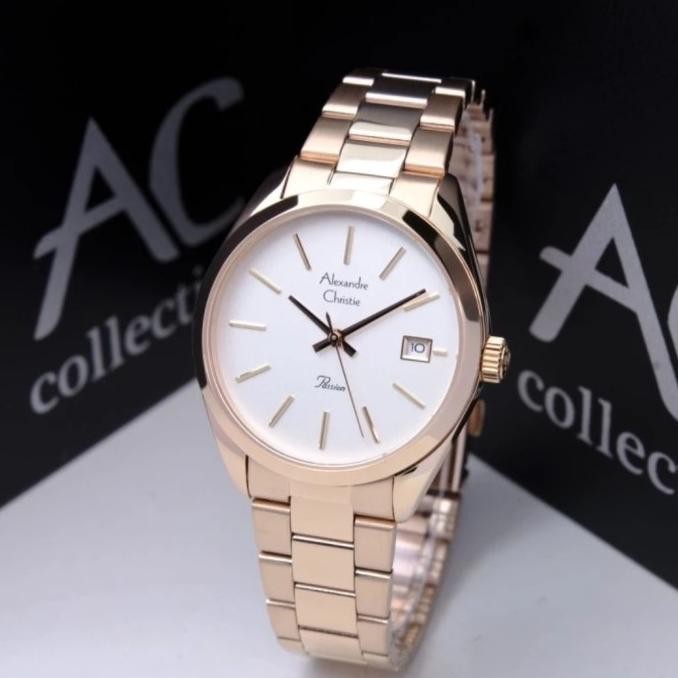 ALEXANDRE CHRISTIE AC2839 AC 2839 ROSEGOLD WHITE JAM WANITA