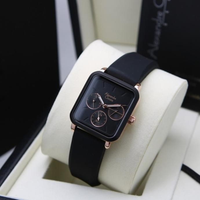 JAM TANGAN WANITA ALEXANDRE CHRISTIE AC2A24 AC 2A24 BLACK ROSEGOLD