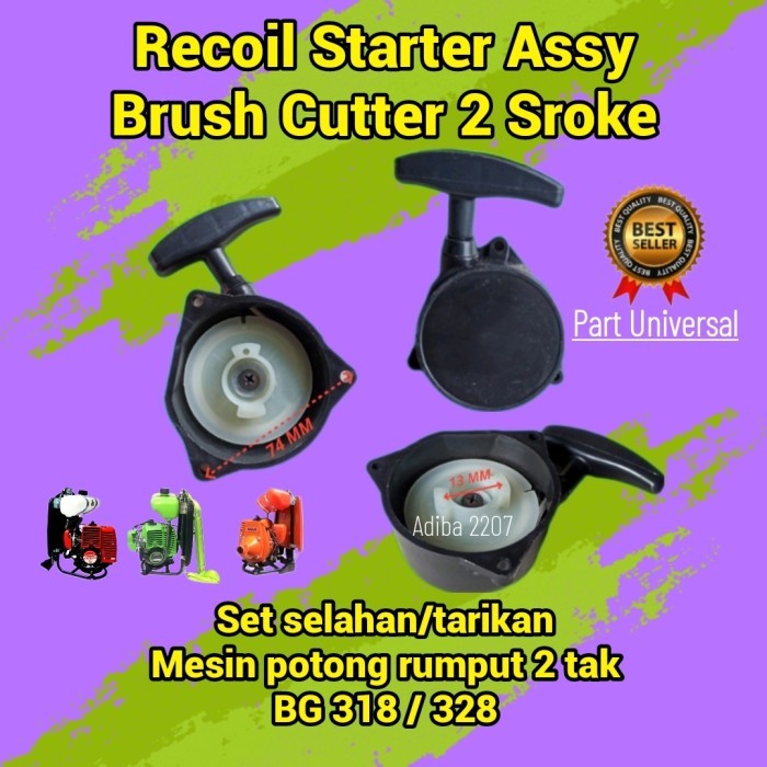 Recoil starter BG328 mesin potong rumput 2tak