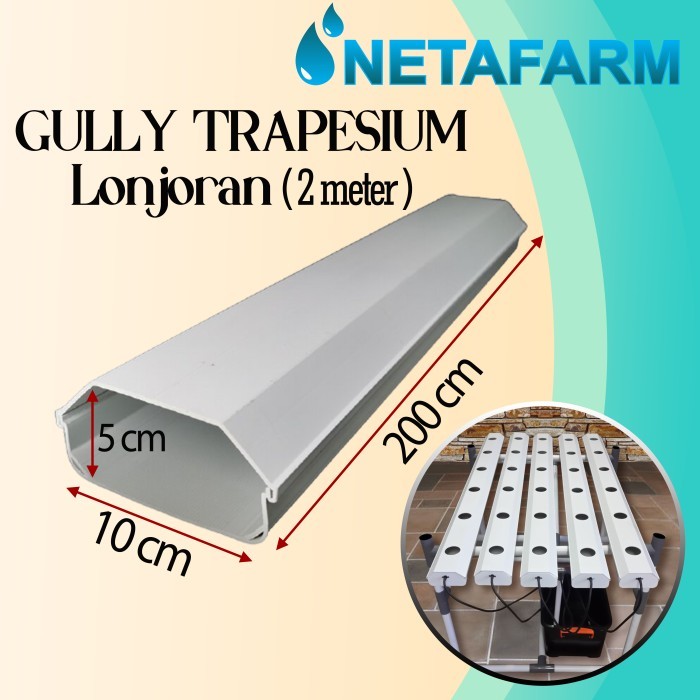 GULLY TRAPESIUM HIDROPONIK Panjang 2 meter belum dilubangi