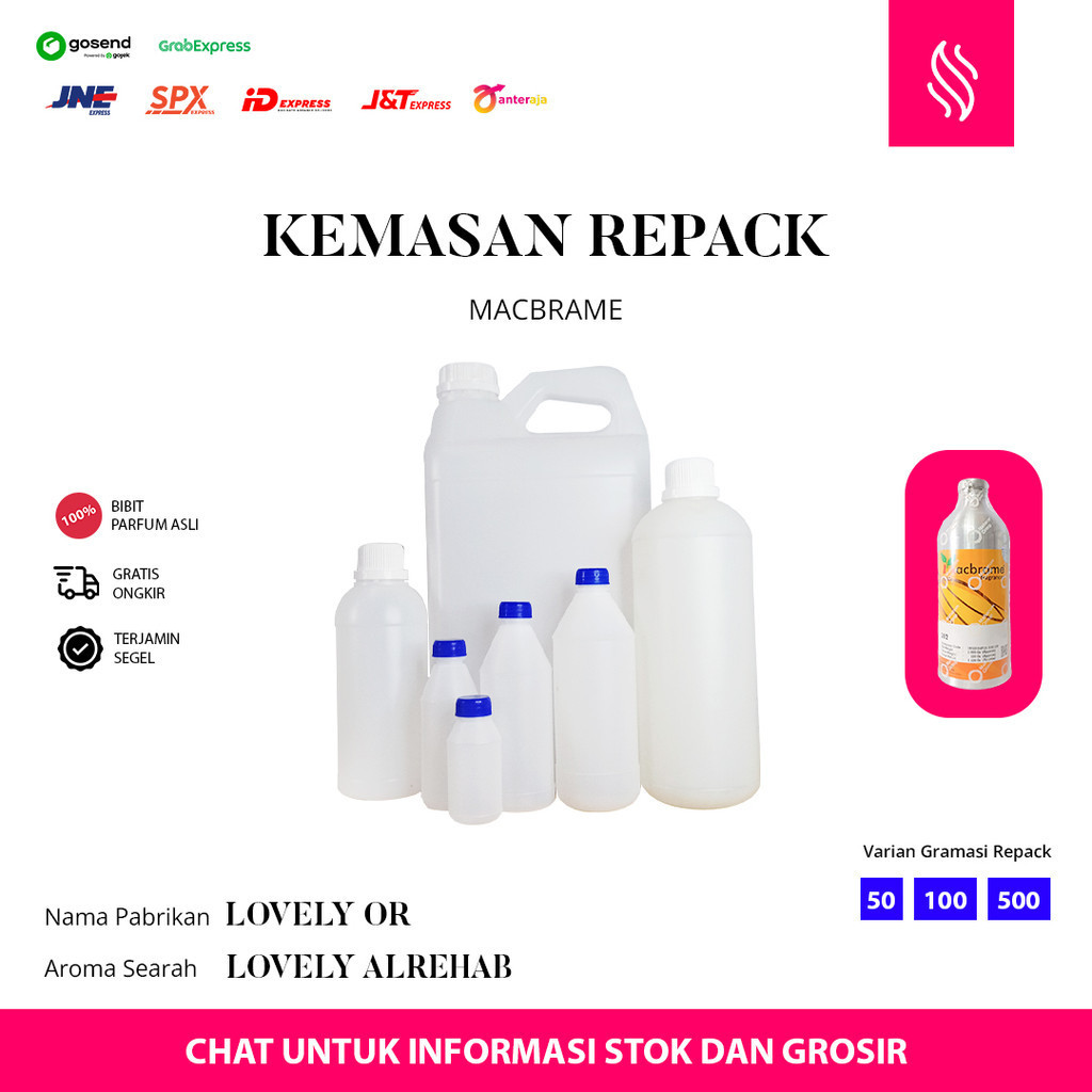 JUAL BIBIT PARFUM ASLI - MACBRAME - LOVELY OR - REPACK