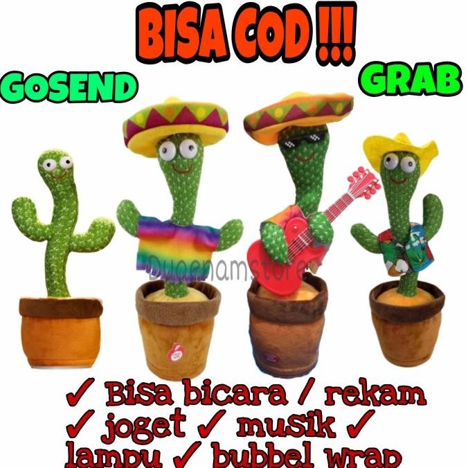 boneka kaktus goyang rekam / boneka kaktus bicara /boneka kaktus viral
