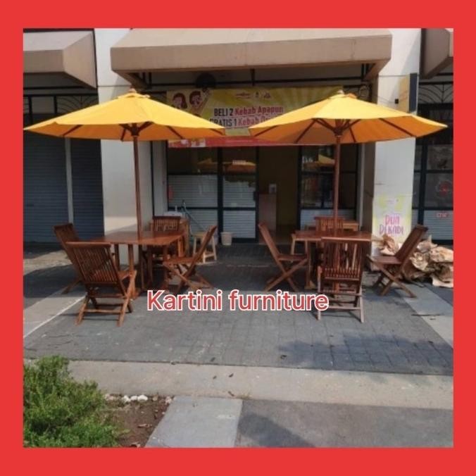 Meja payung taman outdoor kursi outdoor cafe kursi taman meja taman BS88