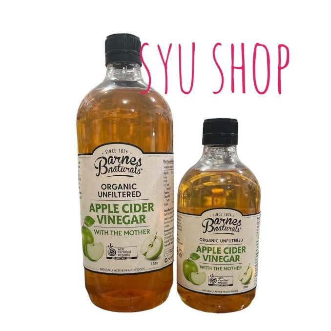 

Barnes naturals organic unfiltered apple cider vinegar 500ml 1L