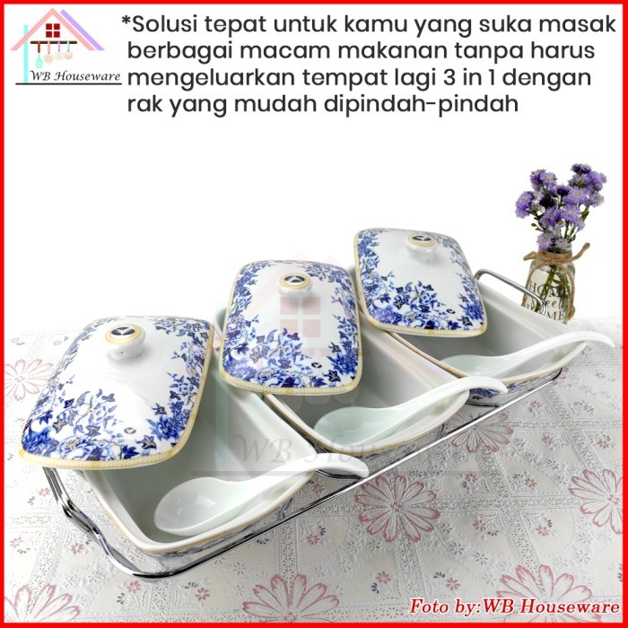 READY VICENZA prasmanan set 3 motif ayana / wadah saji / warmer food BA-751