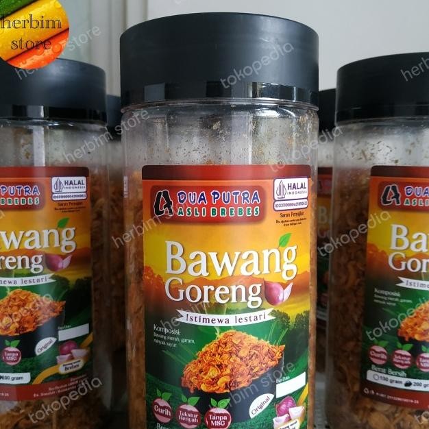 

Bawang Goreng Dua Putra Kemasan Toples 200 Gram Brebes !!!